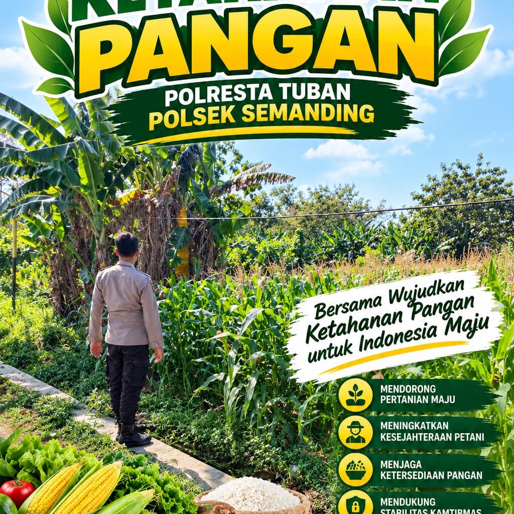 Polri Dukung Astacita, Polsek Semanding Polresta Tuban Turun Cek Tanaman jagung milik Warga di Desa Prunggahan Wetan