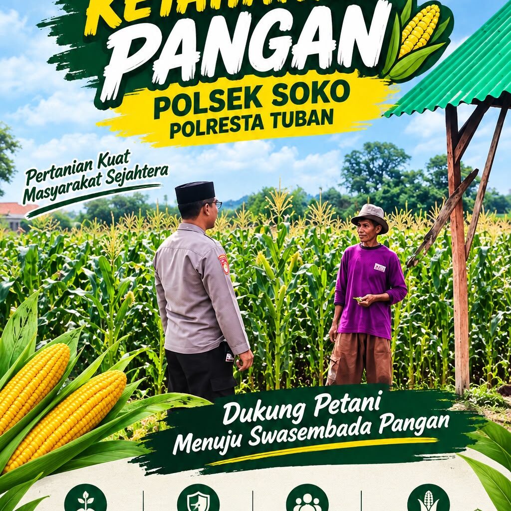 Polri Dukung Astacita, Polsek Merakurak Polres Tuban Turun Cek Tanaman Jagung Warga di Desa Tuwiri Wetan