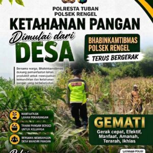 Polri Dukung Astacita, Polsek Rengel Polresta Tuban Turun Cek Tanaman Jagung Warga di Desa Pekuwon