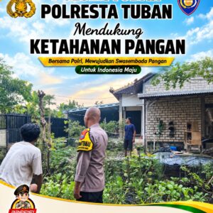 Polsek Tuban Dukung Ketahanan Pangan, Bhabinkamtibmas Sambangi Warga dan Pantau Pemanfaatan Lahan Pekarangan