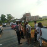 Pengendara Vario Terjatuh Usai Hindari Anak Sapi di Jalan Raya Telaga Bertong
