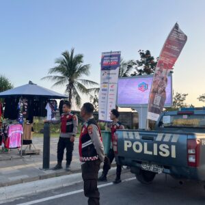 Polsek Kawasan Mandalika Gelar Patroli Sore di Depan Green Gate Sirkuit