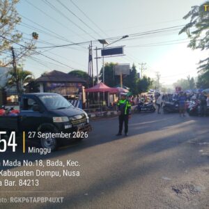 Sat Lantas Polres Dompu Amankan Car Free Day, Pastikan Kamseltibcarlantas dan Keselamatan Masyarakat