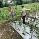 Bhabinkamtibmas Masbagik Utara Baru Sambangi Warga, Pantau Ketahanan Pangan dan Jaga Kamtibmas