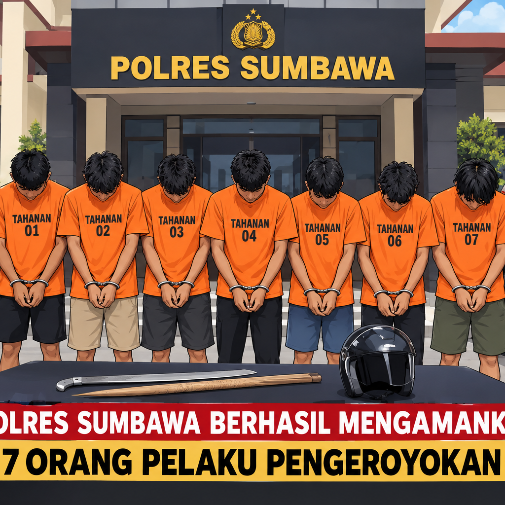 Gerak Cepat, URC Sat Reskrim Polres Sumbawa Bekuk 7 Pelaku Pengeroyokan di SPBU Kebayan