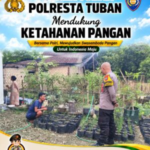Polsek Tuban Dukung Ketahanan Pangan, Bhabinkamtibmas Pantau Pemanfaatan Lahan Pekarangan Warga