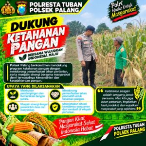 Dukung Astacita, Polsek Palang Polresta Tuban Pantau Langsung Lahan Jagung milik warga Desa Wangun