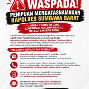 Waspada! Pencatut Nama Kapolres KSB Berkeliaran