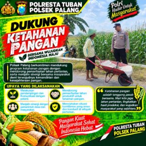 Dukung Astacita, Polsek Palang Polresta Tuban Pantau Langsung Lahan Jagung milik warga Desa Pucangan