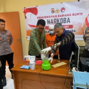 5,33 Gram Sabu Dimusnahkan, Polres Lombok Utara Pastikan Pengelolaan Barang Bukti Transparan