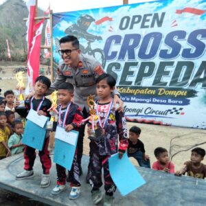 Kapolsek Woja Hadiri Penutupan Turnamen Cross Sepeda, Sampaikan Pesan Kamtibmas