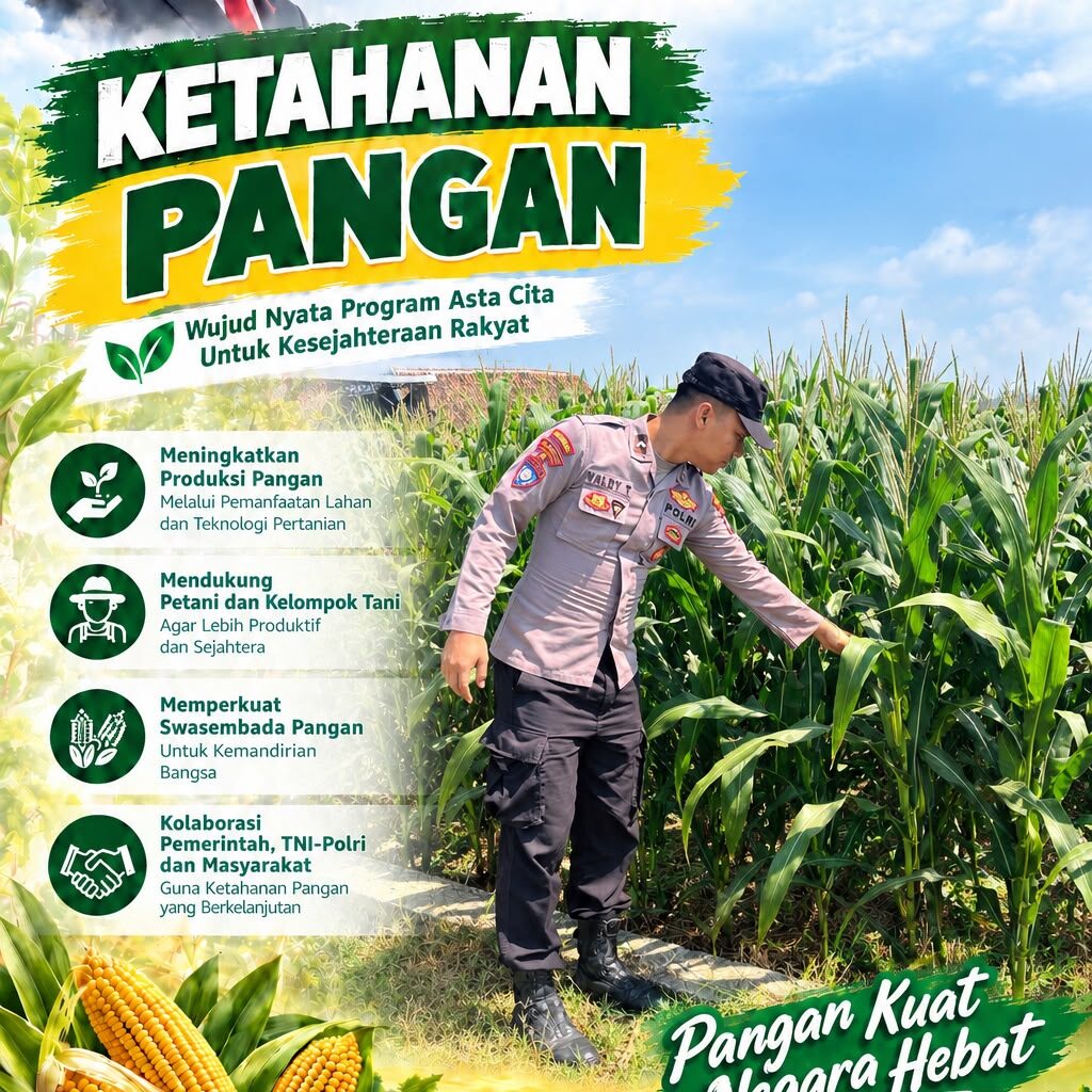 Dukung Ketahanan Pangan, Bhabinkamtibmas Monitoring Pertumbuhan Tanaman Jagung