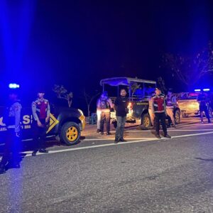 Antisipasi Kerawanan Kamtibmas Diwilayah Hukumnya, Polres Bima Kabupaten Terjunkan 105 Personel Dalam Patroli Strong Point Rinjani Presisi