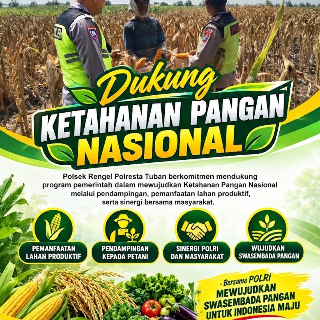 Polri Dukung Astacita, Polsek Rengel Polresta Tuban Turun Cek Tanaman Jagung Warga di Desa Rengel