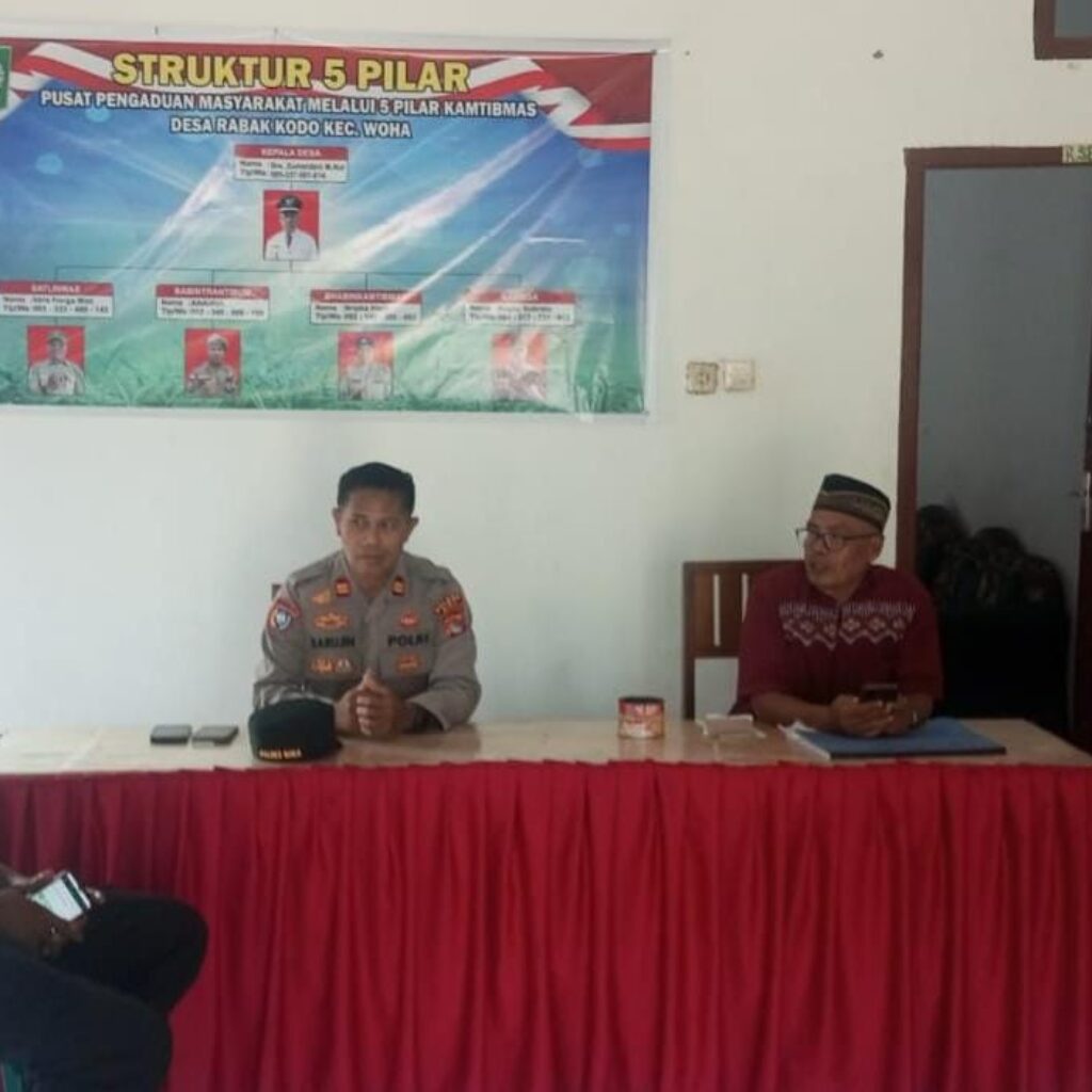 Tingkatan pemahaman masyarakat terkait kamtibmas, Satbinmas Polres Bima Kabupaten Sosialisasikan Persiapan lomba 3 Pilar.