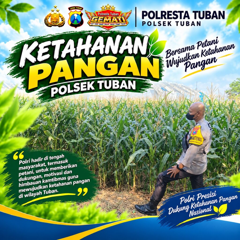 Polsek Tuban Dukung Ketahanan Pangan Nasional melalui Pemantauan Tanaman Jagung