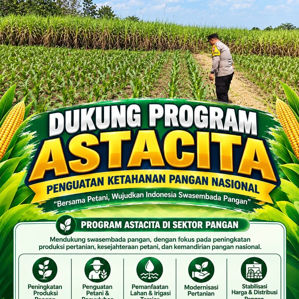 Dukung Astacita, Polsek Jatirogo Cek Langsung Ladang Jagung Warga Desa Bader