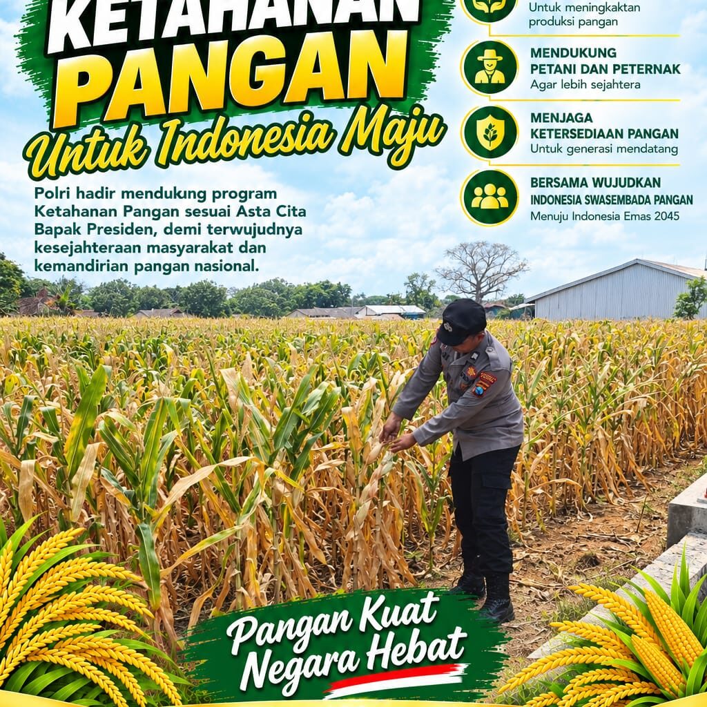 Polri Dukung Astacita, Polsek Merakurak Polresta Tuban Turun Cek Tanaman Jagung Warga di Desa Tuwiri Wetan