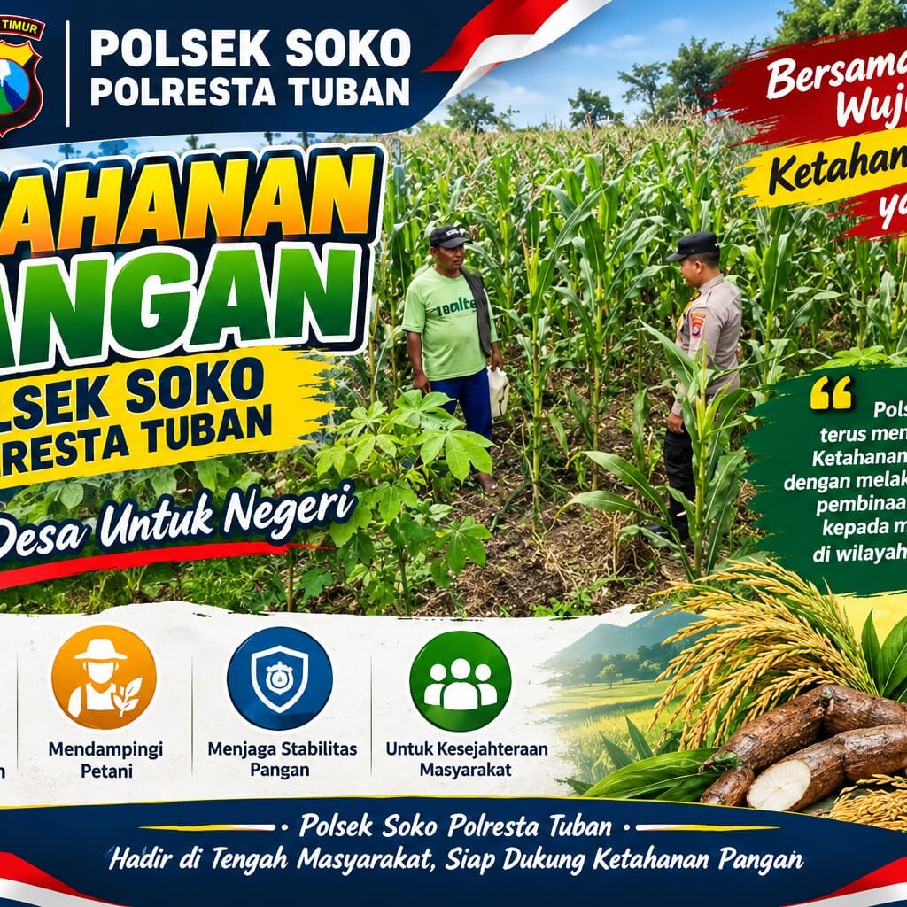 Polsek Soko Polresta Tuban Turun Langsung Cek Tanaman Jagung Warga