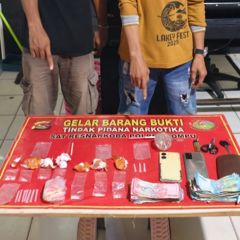 POLRES DOMPU UNGKAP KASUS NARKOTIKA DI KANDAI II, DUA TERDUGA PELAKU DIAMANKAN