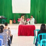 Minggu Kasih, Bhabinkamtibmas Polsek Donggo Ajak Jemaat Gereja Protestan Kemah Injil Bukit Sion Sangari jaga Kerukunan