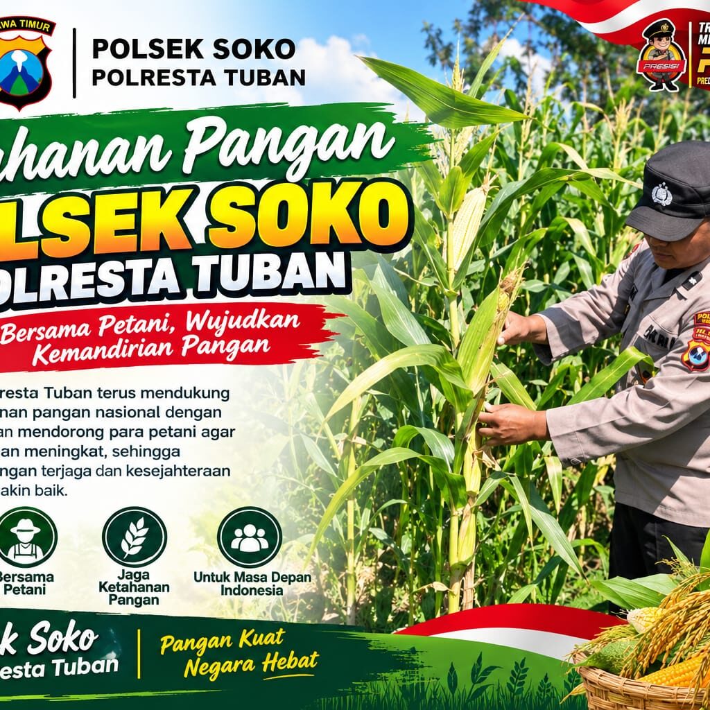 Polsek Soko Polresta Tuban Turun Langsung Cek Tanaman Jagung Warga