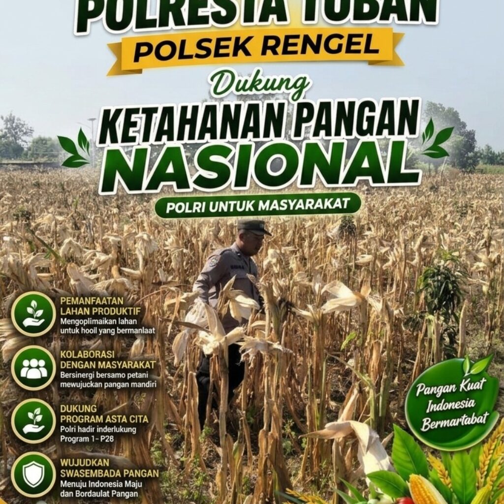 Polri Dukung Astacita, Polsek Rengel Polresta Tuban Turun Cek Tanaman Jagung Warga di Desa Sawahan