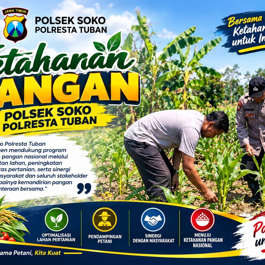 ANGGOTA POLSEK KEREK DAMPINGI PETANI OLAH LAHAN PERTANIAN UNTUK TANAMAN JAGUNG