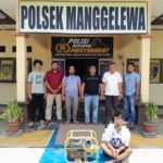 POLSEK MANGGELEWA AMANKAN TERDUGA PELAKU PENCURIAN MESIN POMPA AIR, KERUGIAN KORBAN DITAKSIR RP3 JUTA
