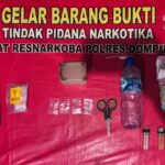 SATRESNARKOBA POLRES DOMPU AMANKAN TERDUGA PELAKU PENYALAHGUNAAN NARKOTIKA DI DESA MATUA, SEJUMLAH BARANG BUKTI DISITA