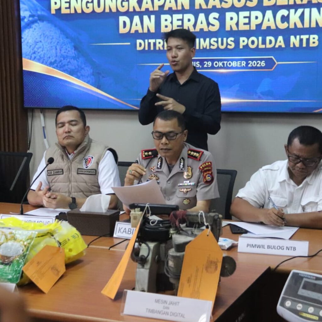 Polda NTB Bongkar Penyalahgunaan Beras SPHP, Pelaku Terancam 5 Tahun Bui